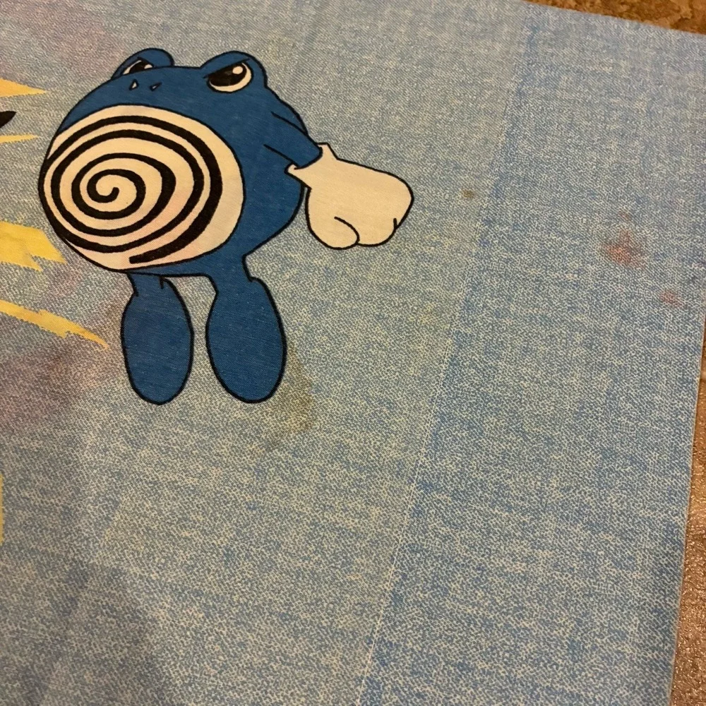 Nintendo Pokemon Standard Double Sided Pillowcase Pikachu‎ Ash Squirtle Vtg 1998